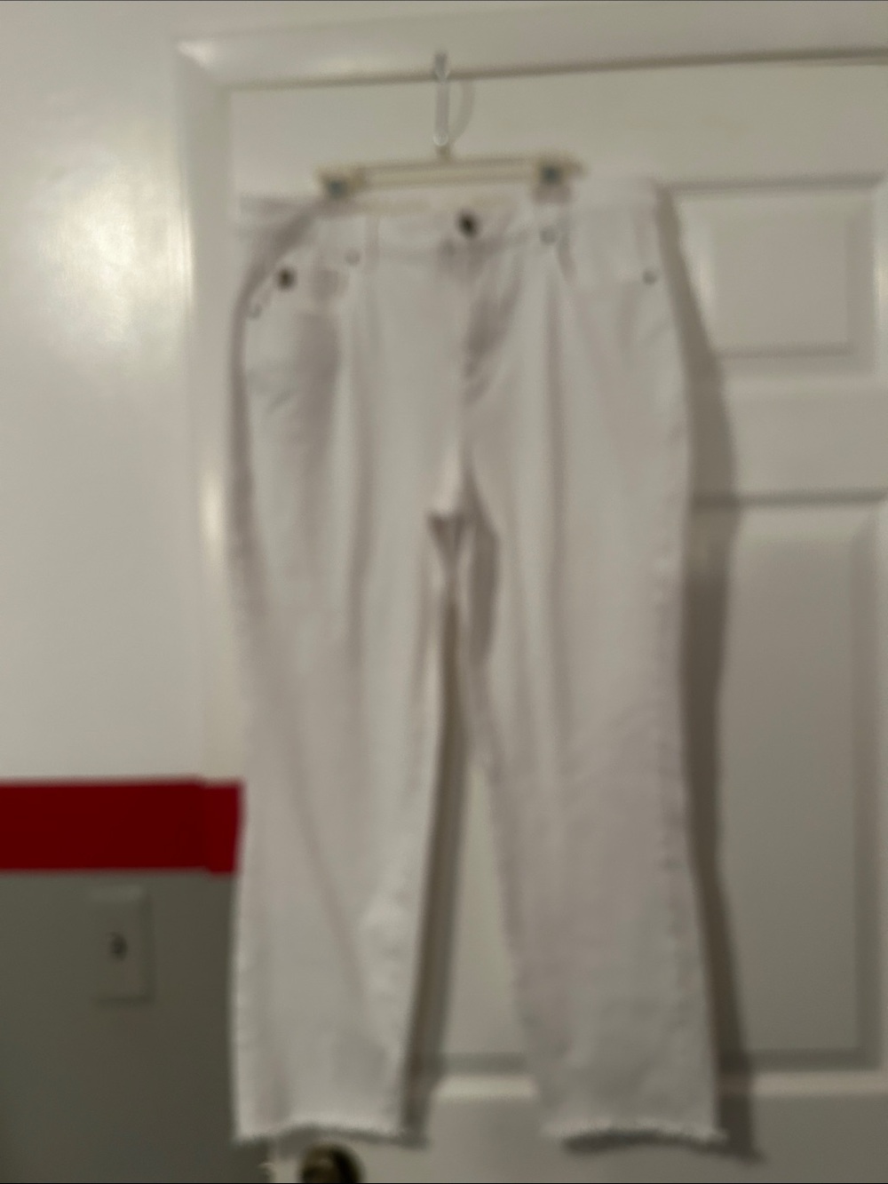 Belle by Kim Gravel White Boot Cut Jeans